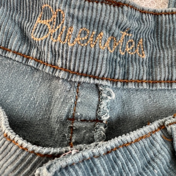 Y2K Bluenotes Pants Blue Corduroy Flare Size 9 Low Rise Grunge Punk Rave - Picture 8 of 9